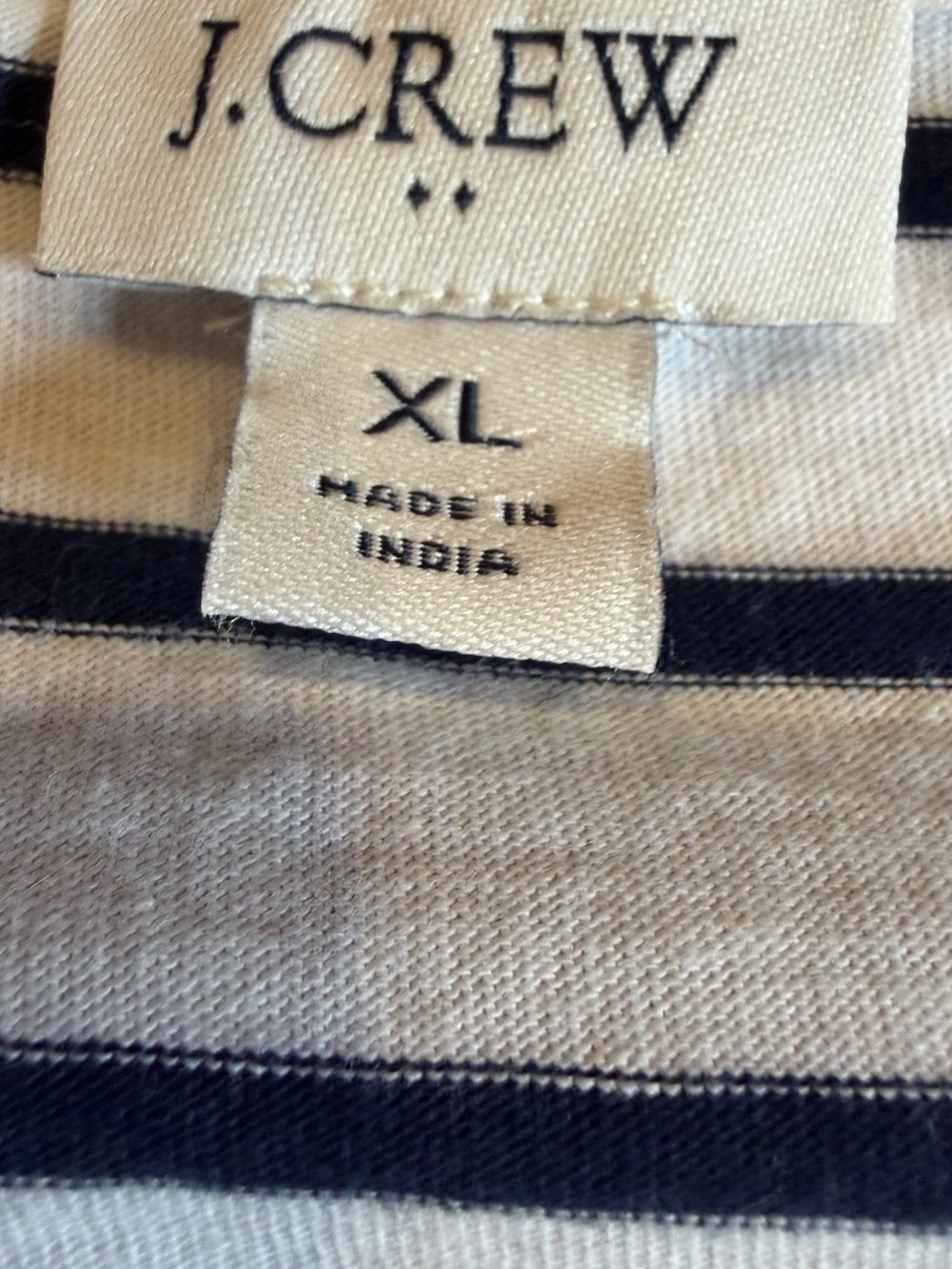 J. Crew White & Black Striped Sequin Short Sleeve Tee - Picture 3 of 4